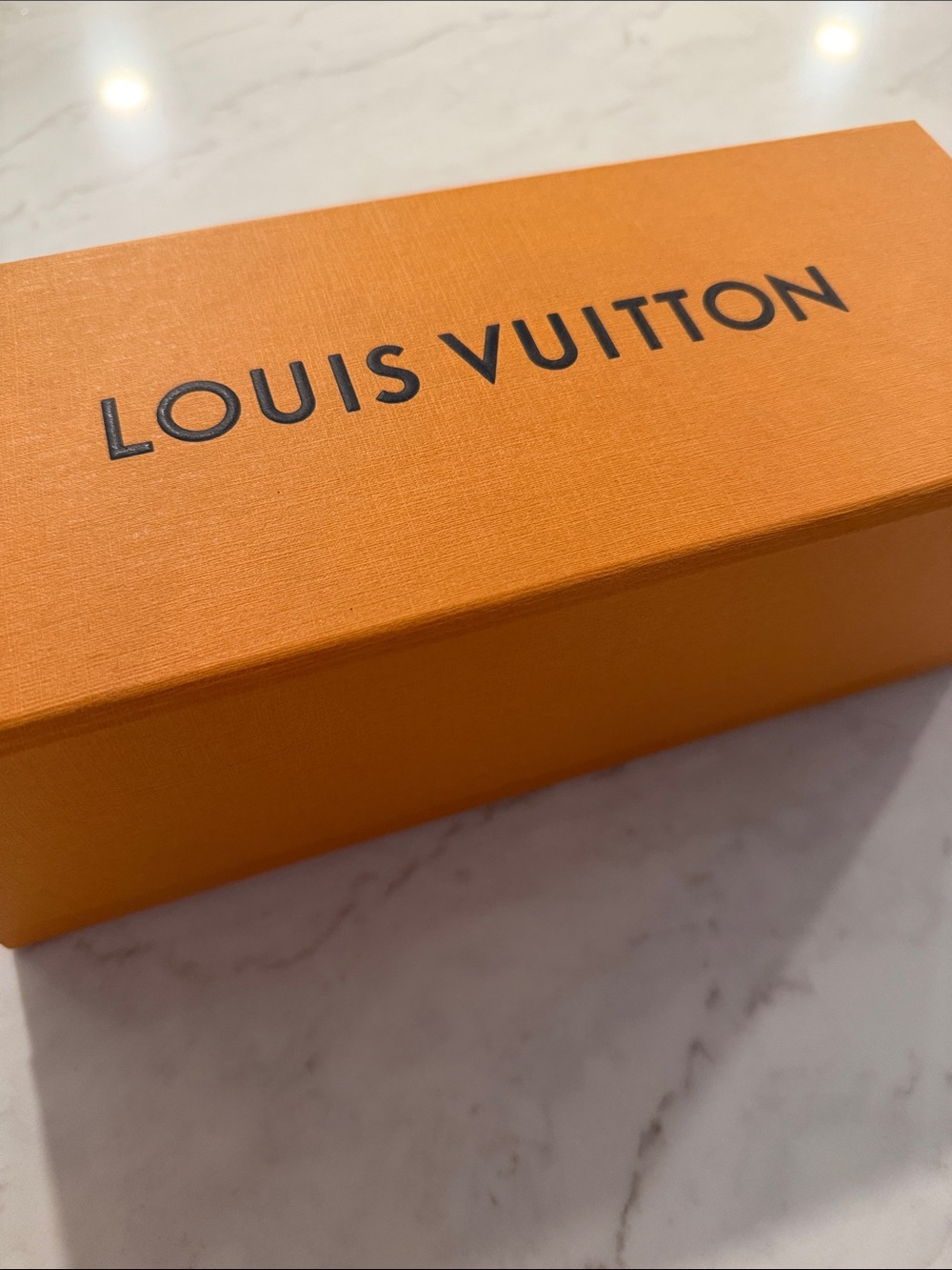 Louis Vuitton Orange Box with Black Logo